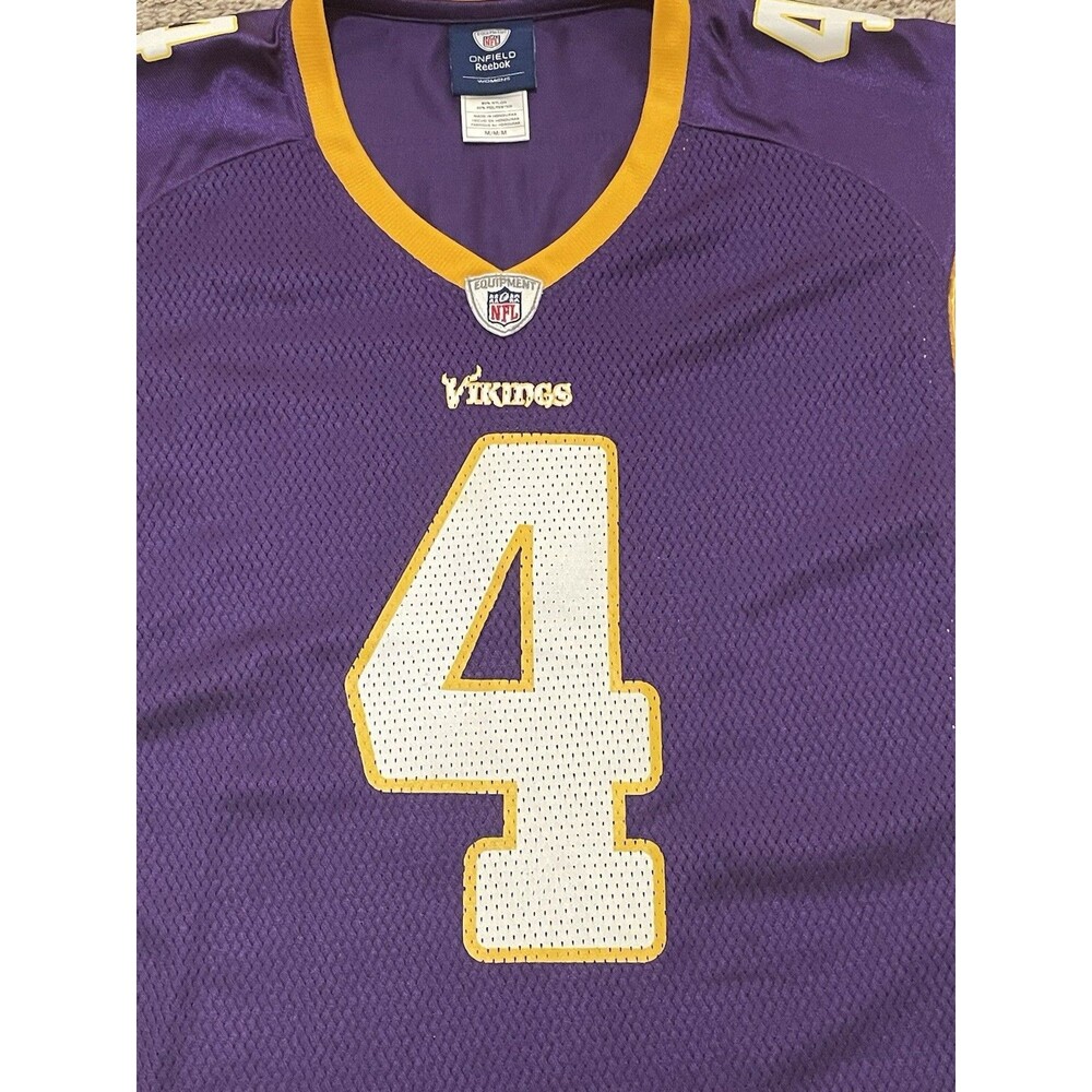 Reebok NFL  Minnesota Vikings Brett Favre Jersey #4 Purple Womens Size M - Picture 3 of 5